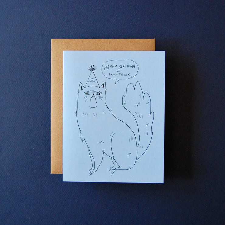 whatever cat birthday card