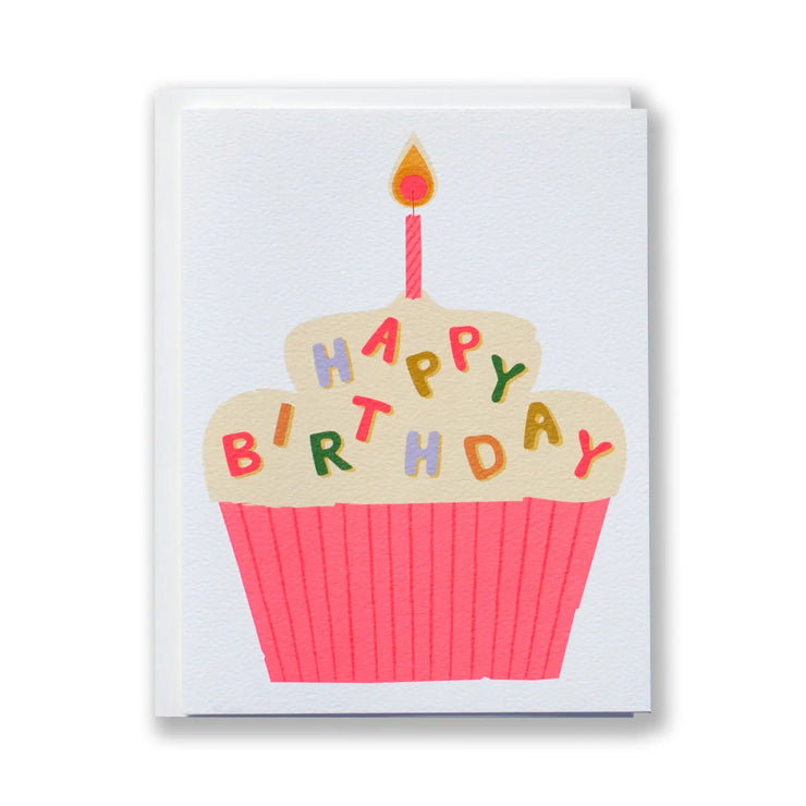 happy birthday cupcake sprinkles card