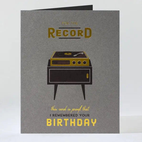 for the record birthday card