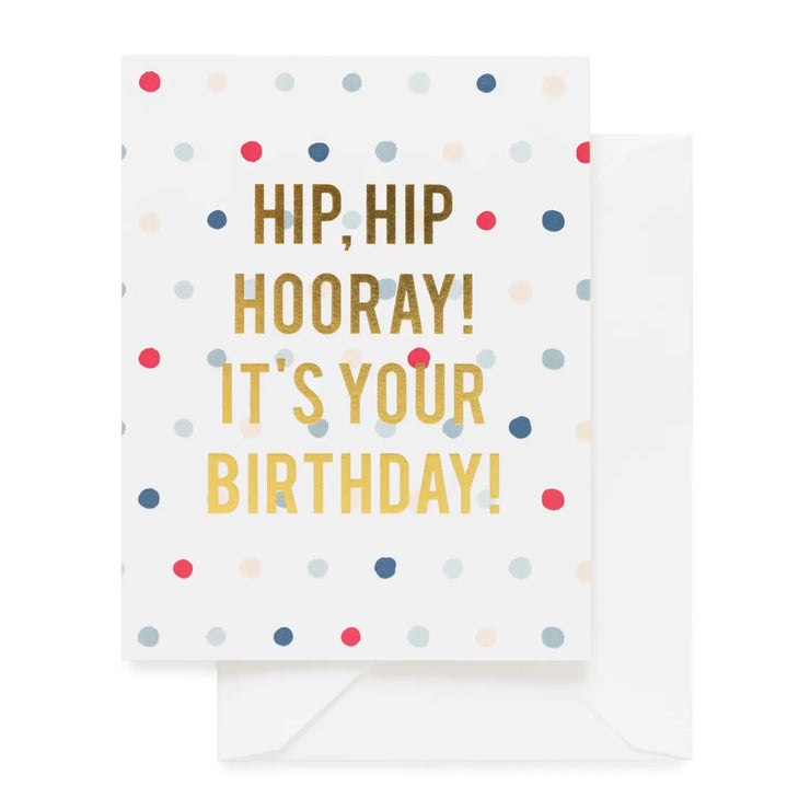 hip hip hooray birthday card