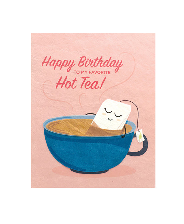 hot tea birthday card