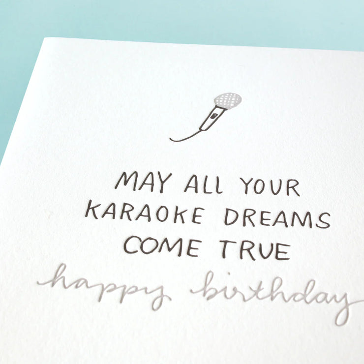 Karaoke Dreams Birthday Card