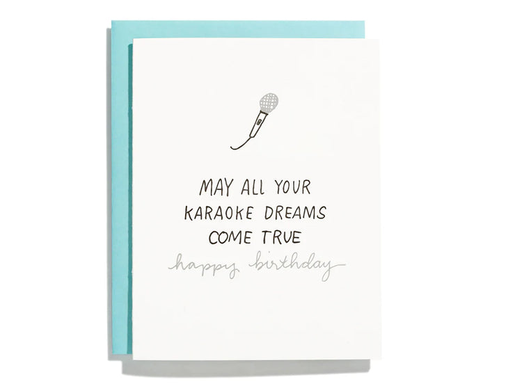 Karaoke Dreams Birthday Card