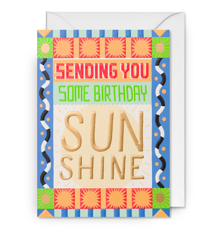 sending birthday sunshine card