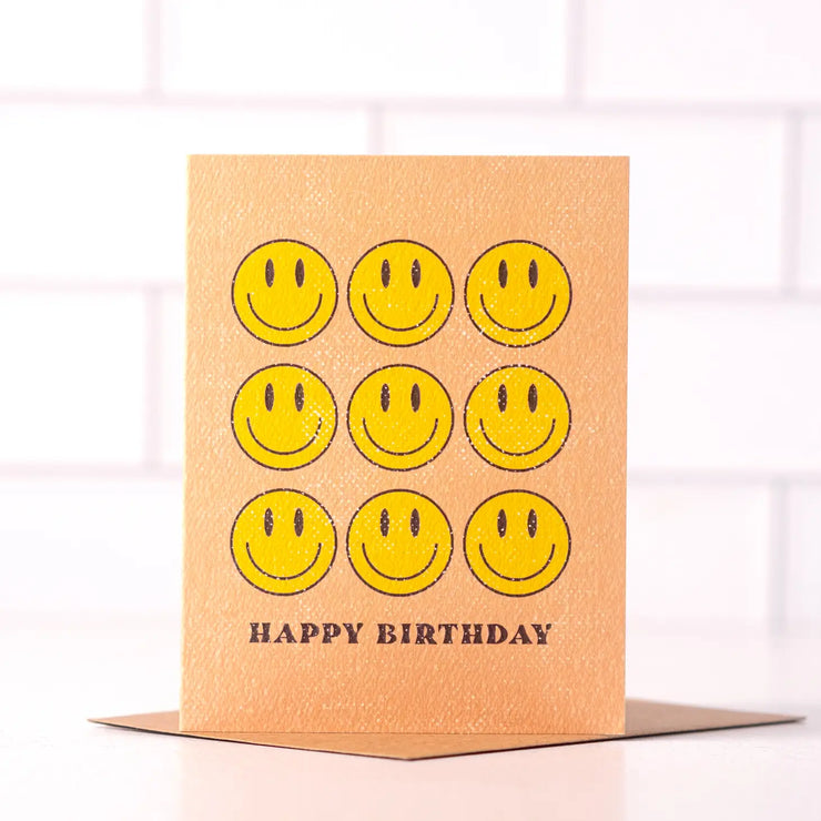 smiley birthday card