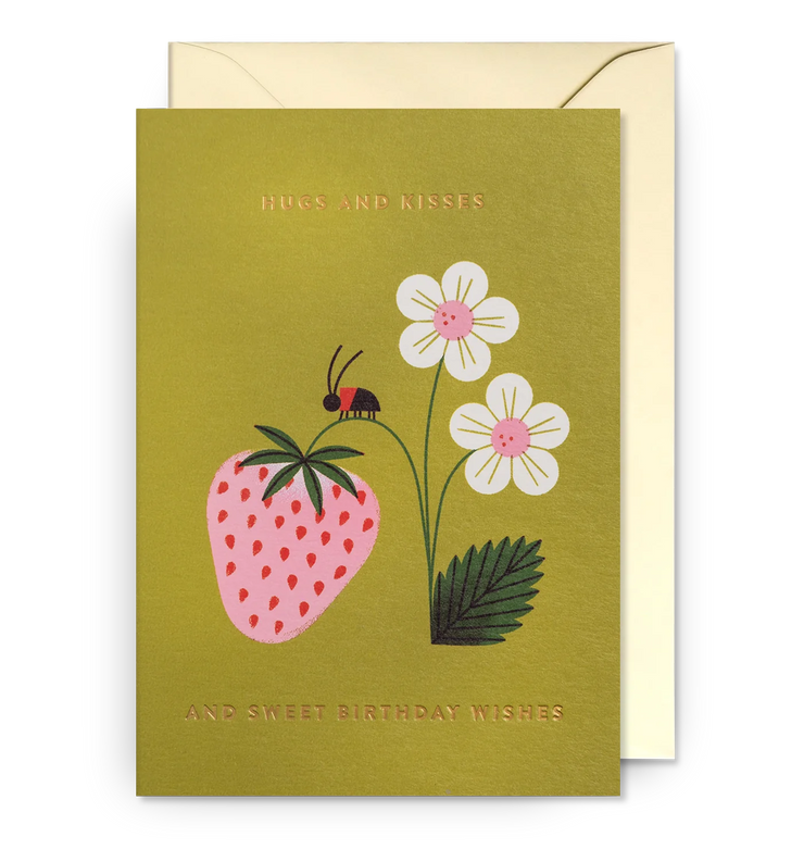 strawberry birthday card