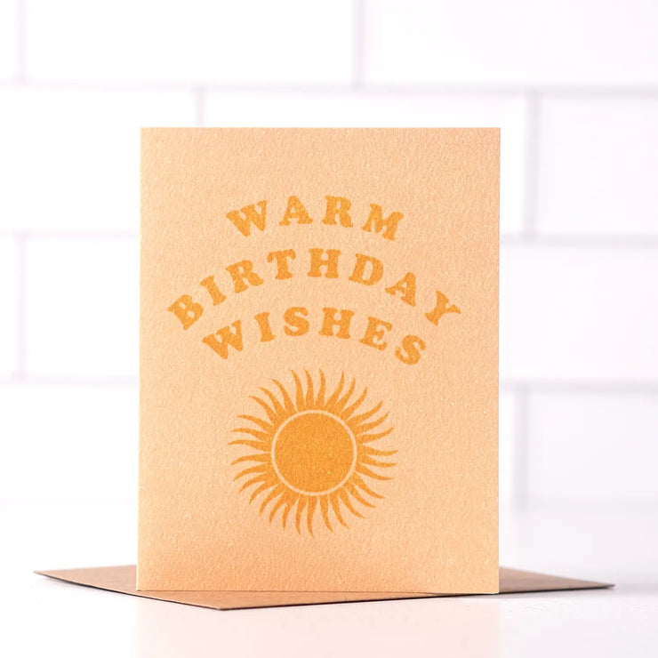 warm birthday wishes card