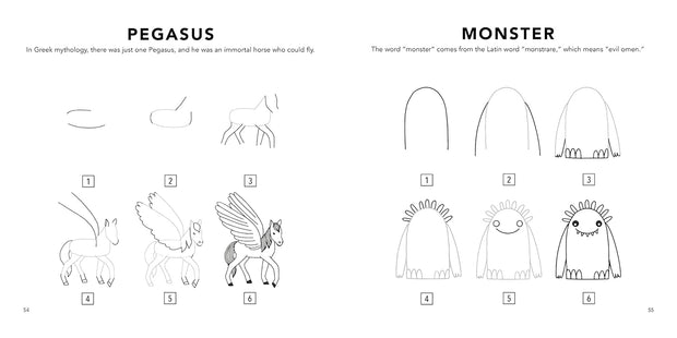 how to draw magical things for kids with Unicorns, Dragons, Mermaids, and More