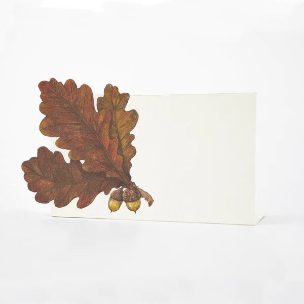 autumn leaves place card - pack of 12