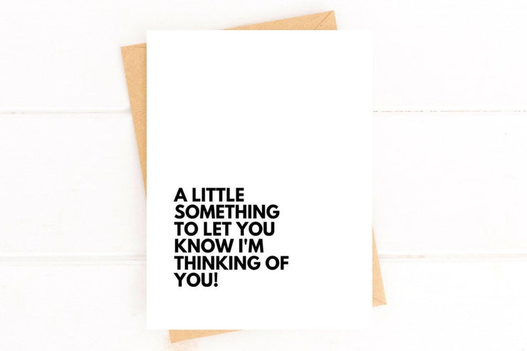 a little something thinking of you card