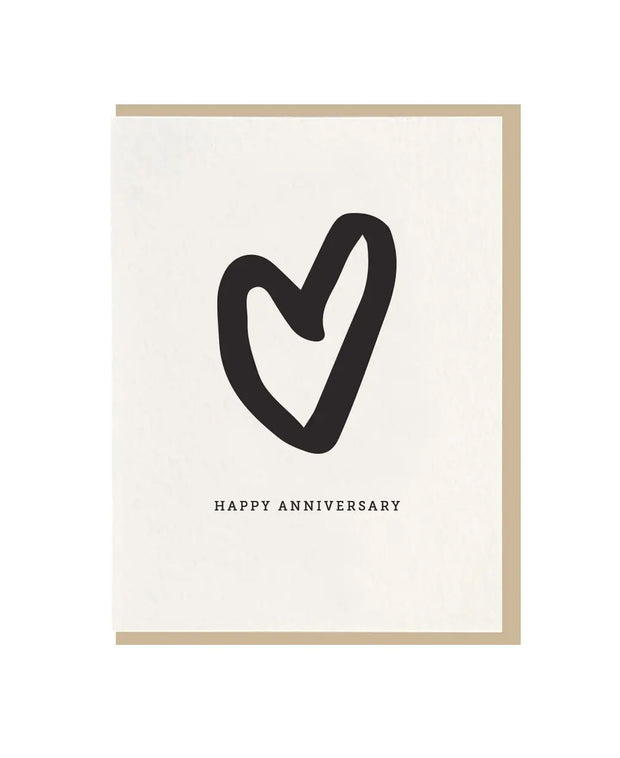 anniversary black heart card