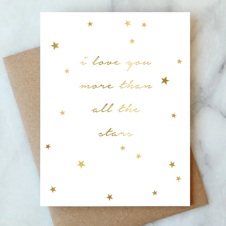 i love you more than all the stars in the sky card