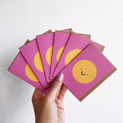 mini smiley face cards - set of 6