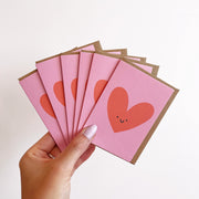 mini love heart cards - set of 6