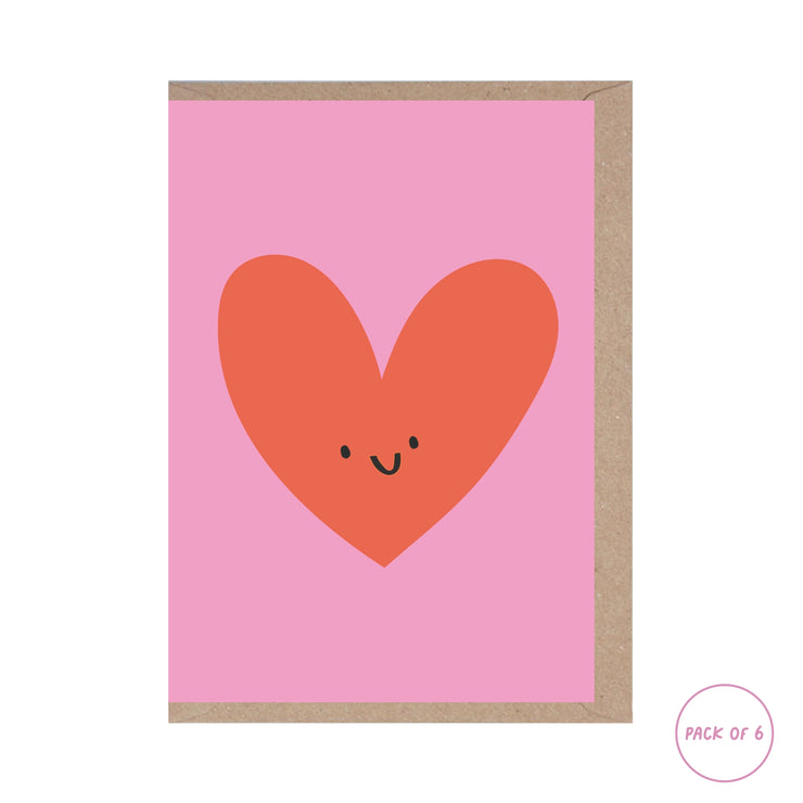 mini love heart cards - set of 6