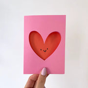 love heart die cut card