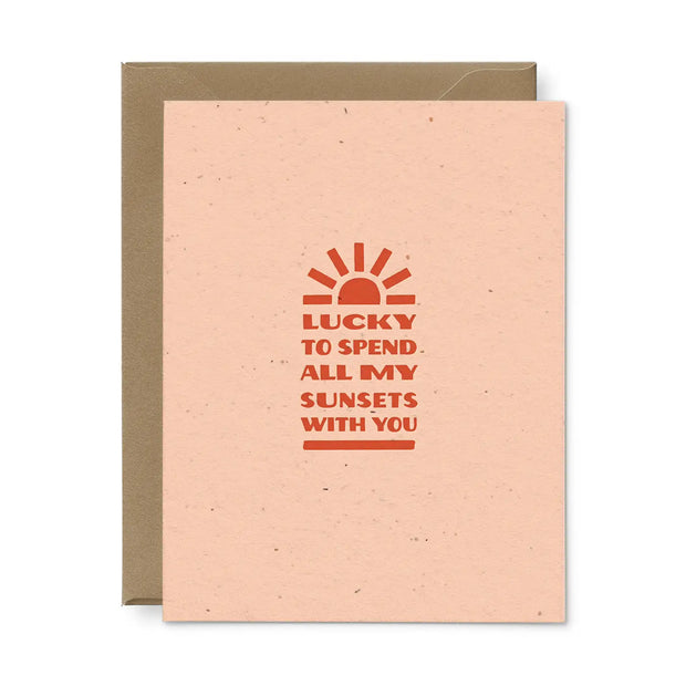 sunsets with you seeded plantable card