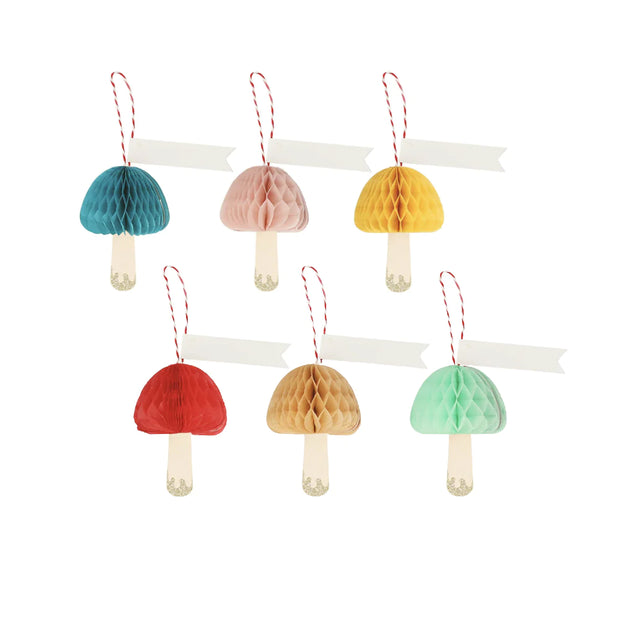 mushroom hanging decoration tags