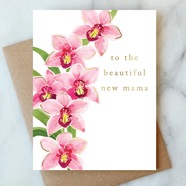 orchid new mama card