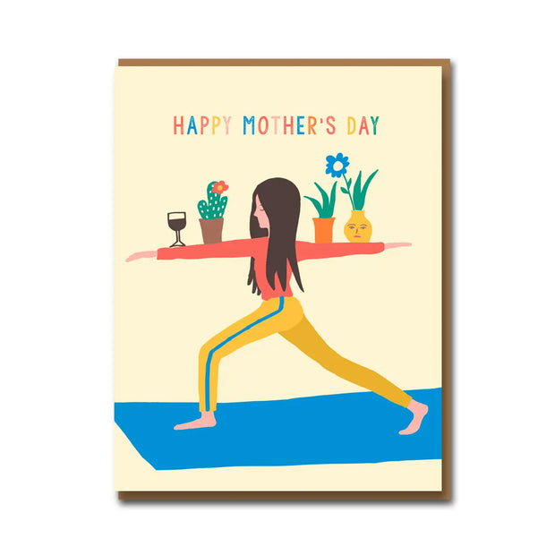 yoga mom mother's day card
