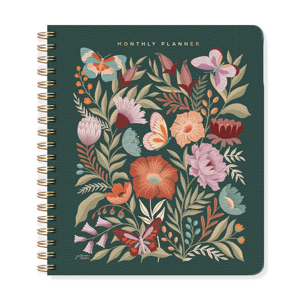 flowers non-dated monthly planner