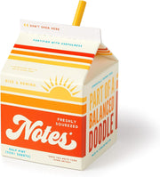 Freshly Squeezed Notes – Orange Juice Carton Box With 500+ Tear Off Sheets Of Paper