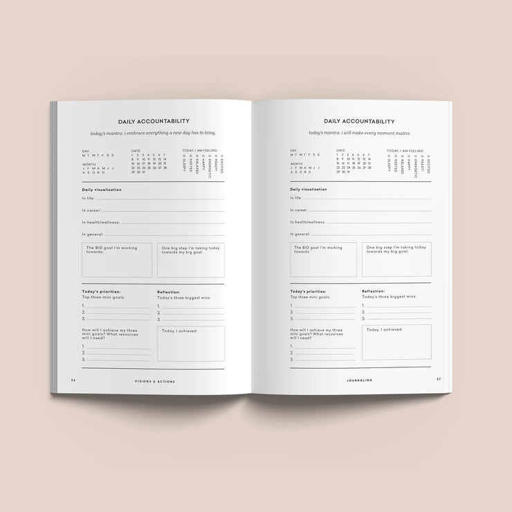 visions and actions journal