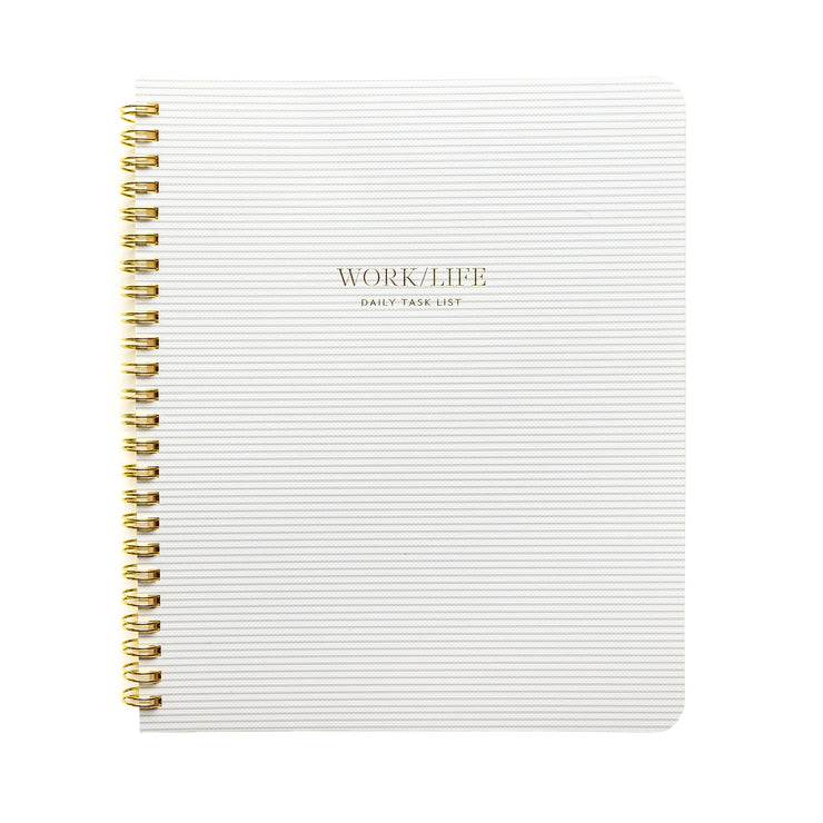work/life notebook - grey stripe