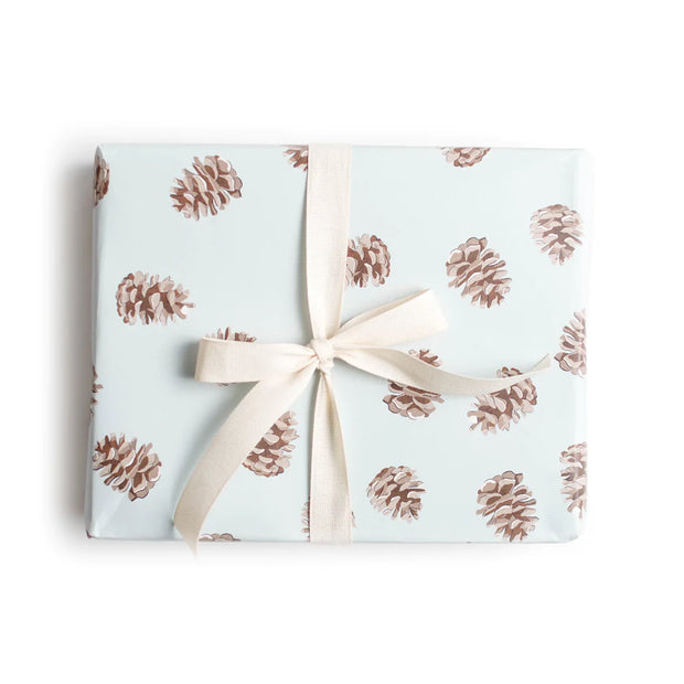 pinecone gift wrap sheet