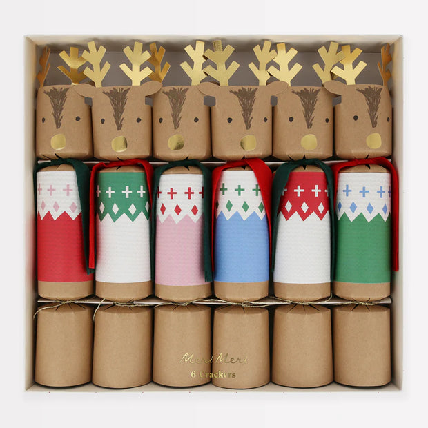 woodland jumper reindeer crackers