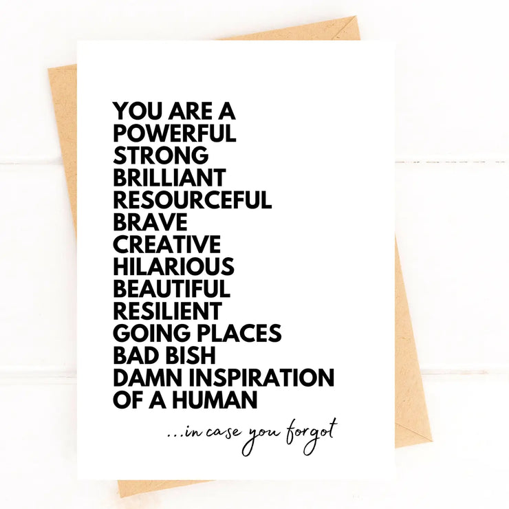 you are an inspiration encouragement card
