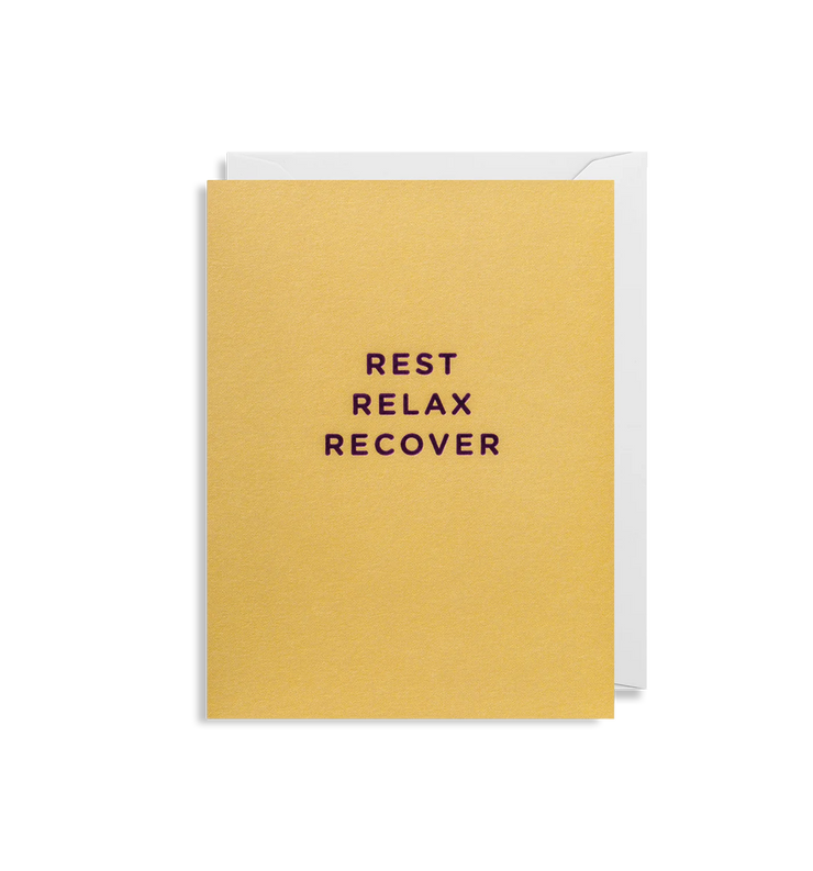 rest relax recover card