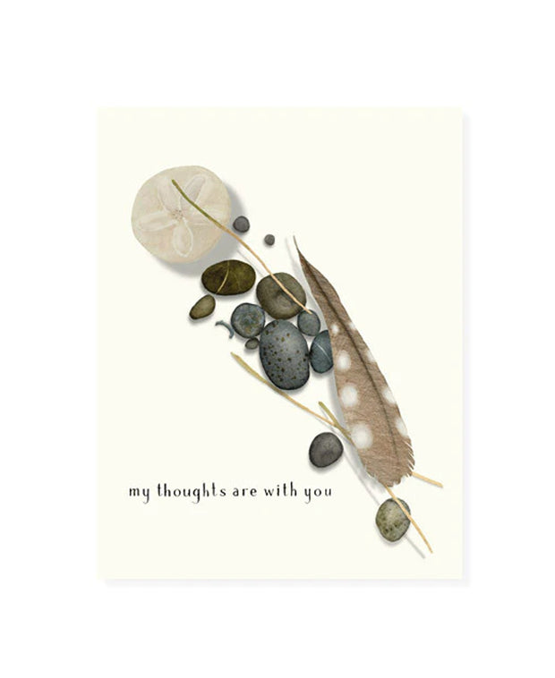 feather and stones card