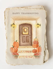 happy thanksgiving pumpkin porch card