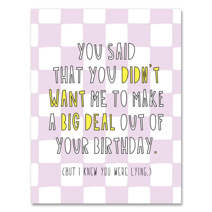 big deal birthday