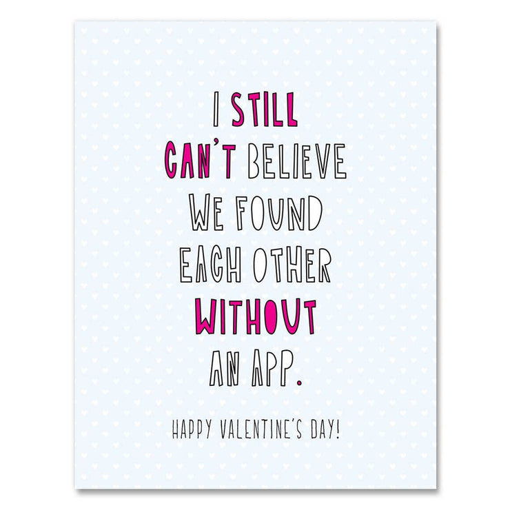 without an app valentine's day card