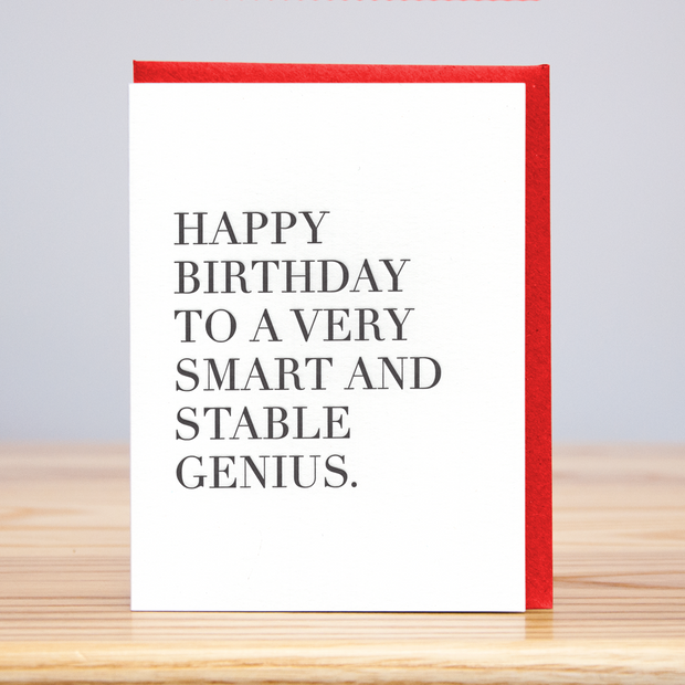 Smart and Stable Genius card