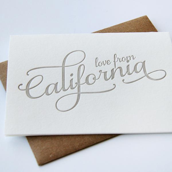love from california cards - set of 6