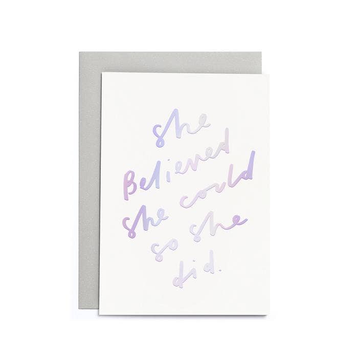 she believed she could small card