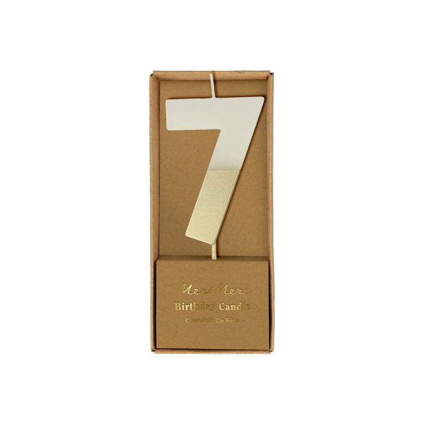gold dipped number candles