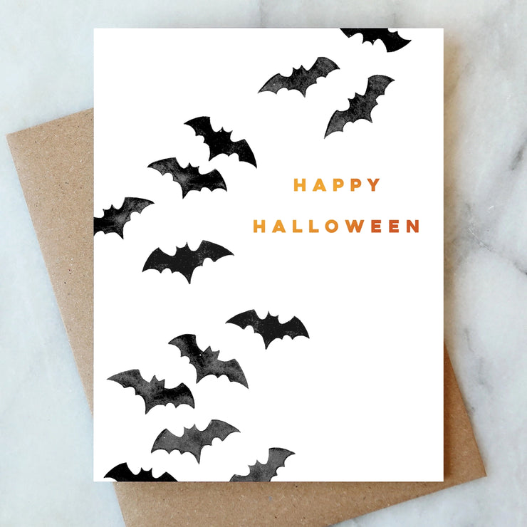 bats halloween card