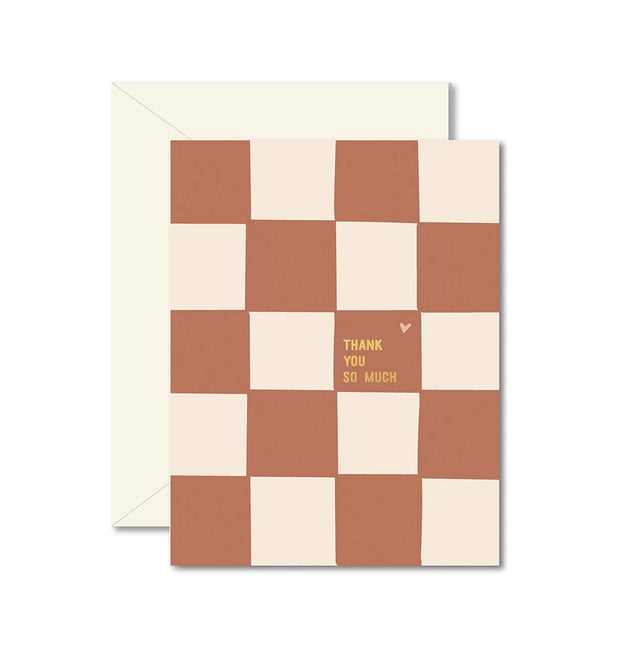 Checkerboard Thank you Card