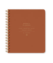 cognac undated weekly planner