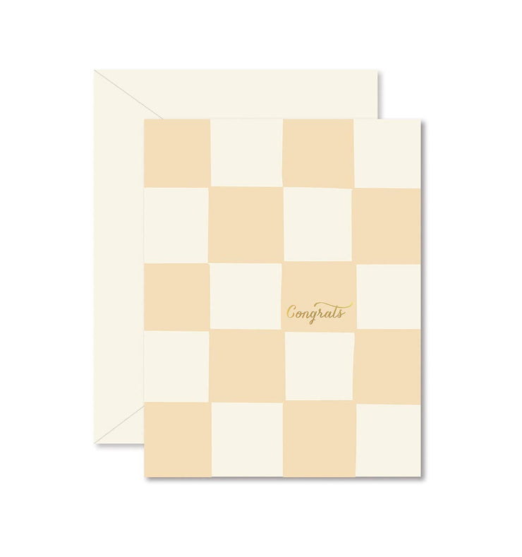 checkerboard congrats card