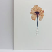 thank you pressed flower card