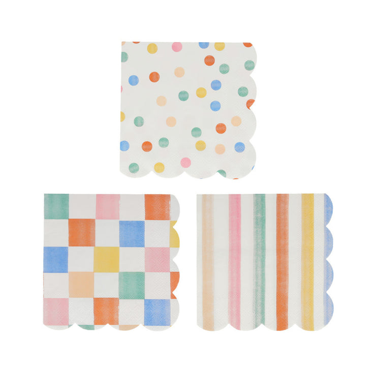 colorful pattern small party napkins