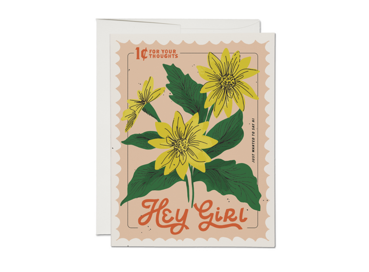 hey girl stamp card