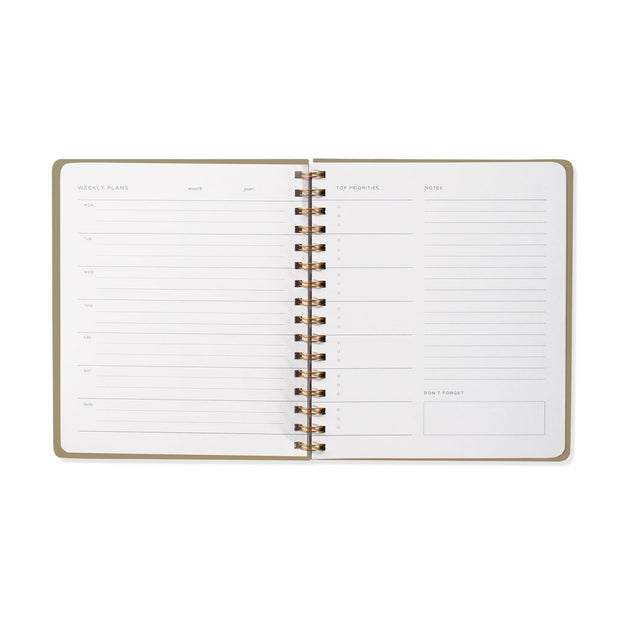 cognac undated weekly planner