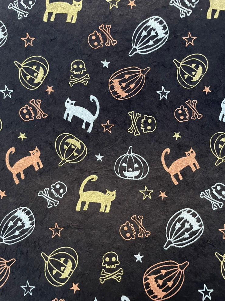 halloween metallic on black wrap sheet