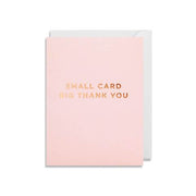 small card big thank you - various colors